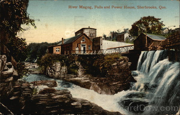 River Magog, Falls and Power House Sherbrooke QC Canada