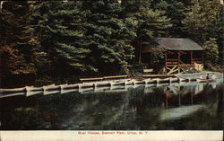 Boat House, Summit Park Utica, NY Postcard Postcard