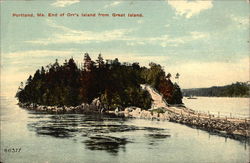 End of Orr's Island from Great Island Postcard