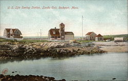 U.S. Life Saving Station Rockport, MA Postcard Postcard