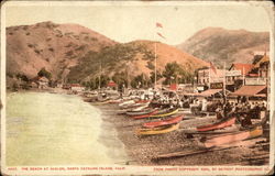 The Beach at Avalon Santa Catalina Island, CA Postcard Postcard