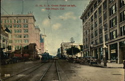 D. St. US Grant Motel on left Postcard