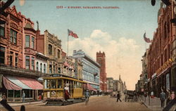 K Street Sacramento, CA Postcard Postcard