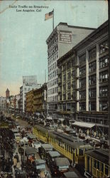 Daily Traffic on Broadway Postcard