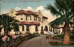 Main Entrance, County Hospital Fresno, CA Postcard Postcard