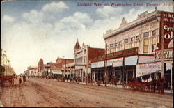 Looking West on Washington Street Phoenix, AZ Postcard Postcard