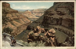 Top of Red Stanstone Cliffs on Hermit Trail Grand Canyon National Park, AZ Postcard Postcard