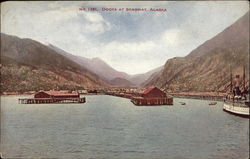 View of Docks Skagway, AK Postcard Postcard