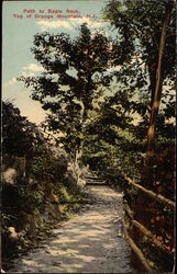 Path to Eagle Rock, Top of Orange Mountain New Jersey Postcard Postcard