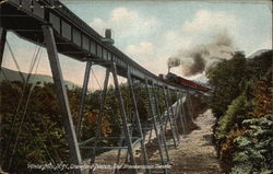 Crawford Notch, The Frankenstein Trestle White Mountains, NH Postcard Postcard