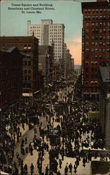 Times Square and Building, Broadway and Chestnut Street Postcard