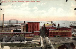 Birdseye View Duluth's Wholesale District Postcard