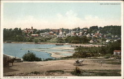 View of City from Steamer Whart, on Lake Champlain Postcard