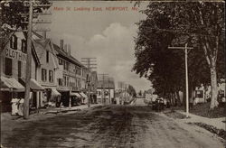 Main Street, Looking East Newport, ME Postcard Postcard