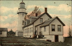 Revolving Light of the Two Lights Postcard