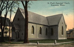 St. Paul's Episcopal Church Brunswick, ME Postcard Postcard
