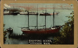 Shipping Scene Postcard