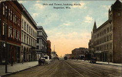 16th and Tower, Looking North Superior, WI Postcard Postcard