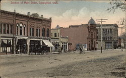 Section of Main Street Springville, UT Postcard Postcard