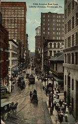 Fifth Avenue East from Liberty Avenue Postcard