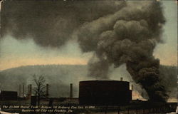 The 25,000 Barrel Tank Eclipse Oil Refinery Fire Oil City, PA Postcard Postcard