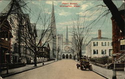 Looking Up Pearl Street Postcard
