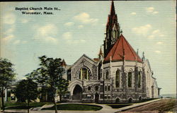 Baptist Church Main Street Postcard