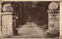 Entrance to Greenhill Park Postcard