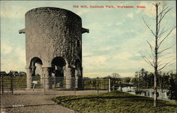 Old Mill, Institute Park Worcester, MA Postcard Postcard