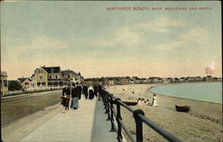 Boulevard and Beach Postcard