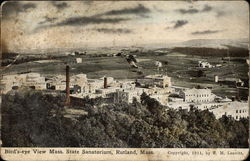 Bird's Eye View Mass. State Sanatorium Rutland, MA Postcard Postcard