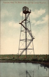 The Watch Tower and High Science Reservoir Plymouth, MA Postcard Postcard