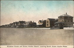 Winslow House and Green Harbor Beach, Looking South Postcard