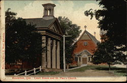 Court House and St. Paul's Church Postcard
