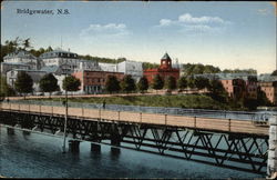 Bridge Over River Bridgewater, NS Canada Nova Scotia Postcard Postcard
