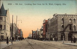 Looking East from 1st St. West Calgary, AB Canada Alberta Postcard Postcard