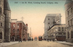 1st St. West, Looking South Postcard