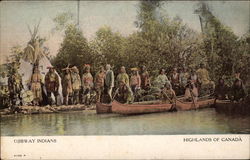 Ojibway Indians Highlands of Canada Native Americana Postcard Postcard