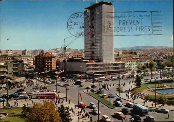 Aerial View of Kizilay Square Ankara Turkey Greece, Turkey, Balkan States
