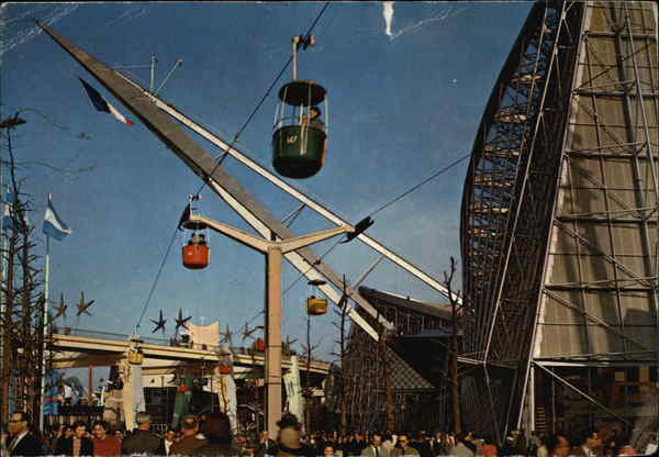 Side View of the Pavilion of France, Exposition Universelle de Bruxelles, 1958 Brussels Belgium