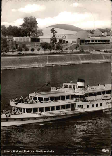 Rhein and Beethovenhalle Bonn Germany