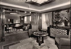 Deluxe Apartment, "Algerie" - French Line Liberte Postcard