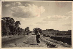 A rural scene from Burma Postcard
