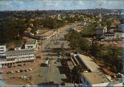 Aerial View of Place Amadou Ahidjo Postcard