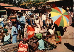 African Market Postcard