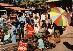 African Market Postcard Postcard