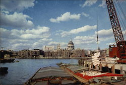 River Thames and St. Pauls Cathedral from Bankside Postcard