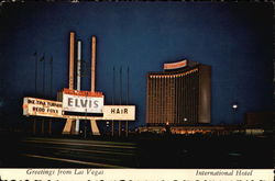 International Hotel at Night Postcard