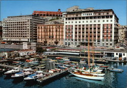 Santa Lucia and Grand Hotels Naples, Italy Postcard Postcard