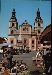 Marktplatz mit Stadtkirche Ludwigsburg, Germany Postcard Postcard